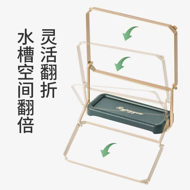 鉄製折りたたみシンクフィルターラック