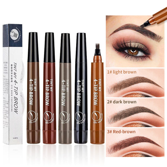 4-fork liquid eyebrow pencil anti-sweat and waterproof